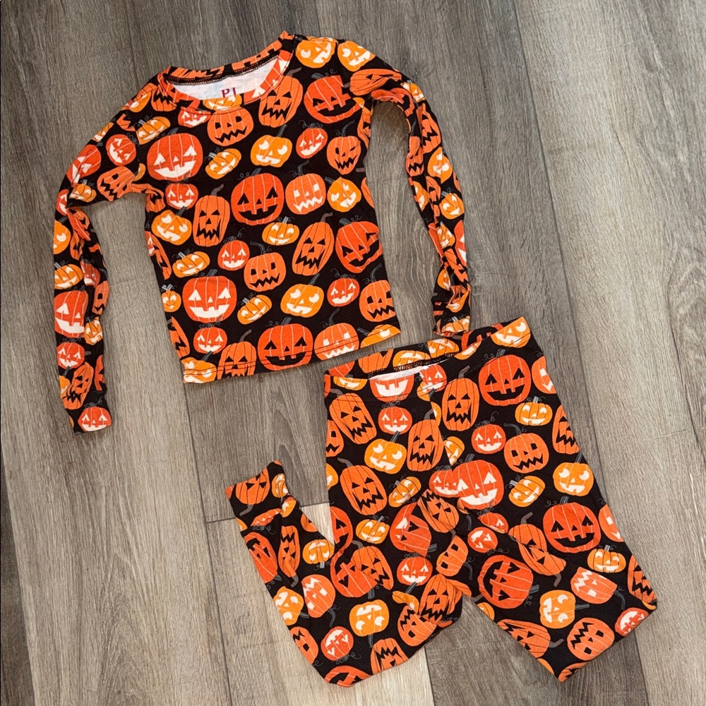 Halloween Pumpkin Kids Pajama Set